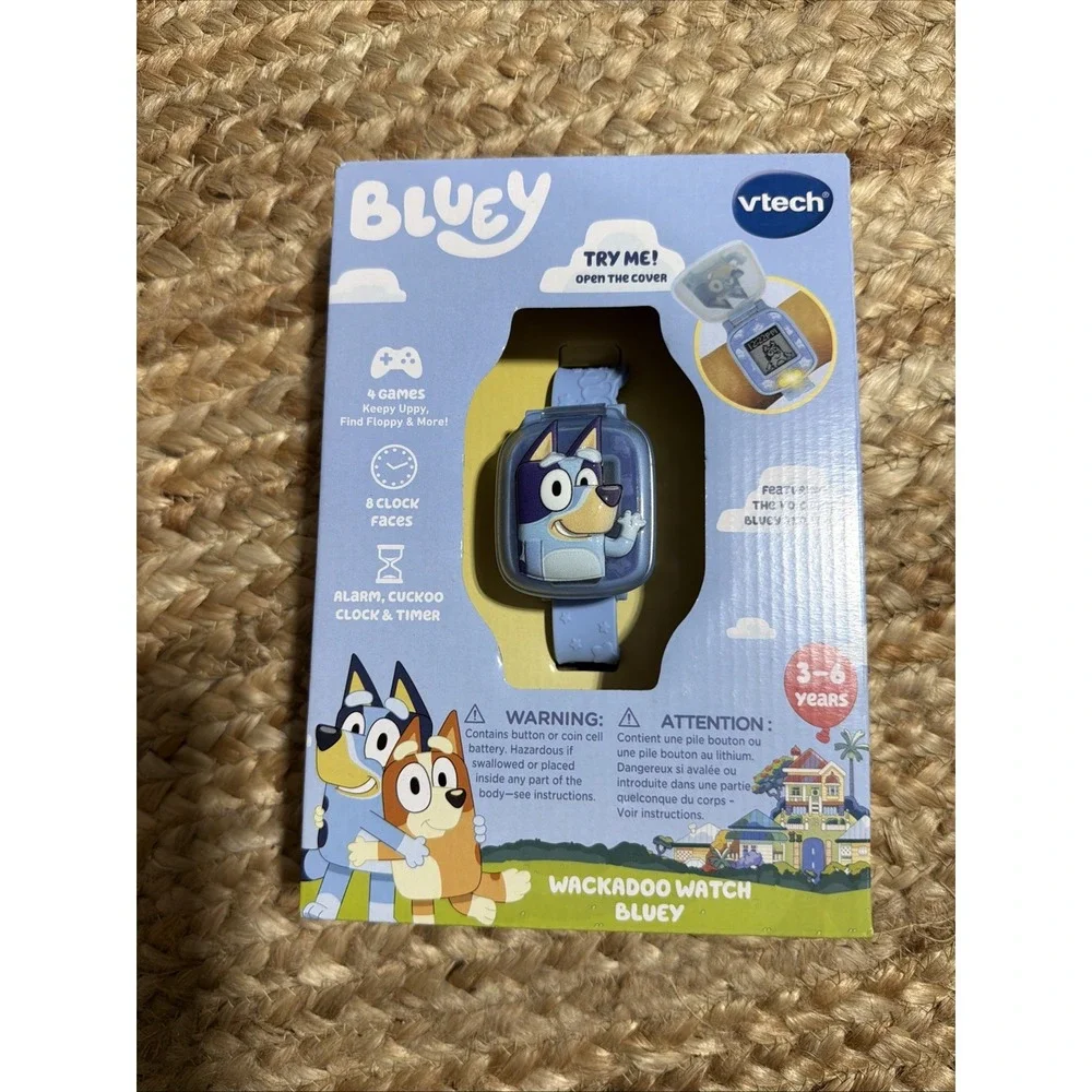 VTech Bluey Wackadoo Watch Model 5545 NEW IN SEALED BOX Clock Games BBC